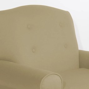 Poltrona da Vovó Lucy Decorativa Luxo Suede Nude