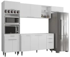 Armário de Cozinha CP04 Para Pia 150cm Pérola Z34 Branco    - Mpozenat