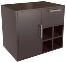 Gabinete Banheiro 68cm Para Cuba 1 Porta Nanna Grafite F10 - Mpozenat