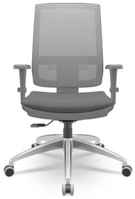 Cadeira Brizza Diretor Grafite Tela Cinza Assento Poliester Cinza Base RelaxPlax Aluminio - 66031 Sun House