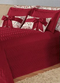 Jogo de Cobre Leito Vermelho Queen 5 Peças