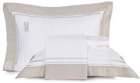 Jogo de Cama Altenburg Bordado em Cetim 300 Fios Essential - Bege - King  Bege - King
