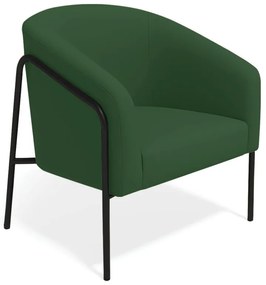 Poltrona Sala Industrial Alta Preto Stella Veludo D03 - D'Rossi - Verde
