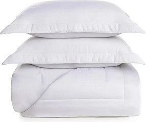 Colcha c/ Porta Travesseiro Trussardi Cetim 300 Fios Dante Branco - Queen  Queen