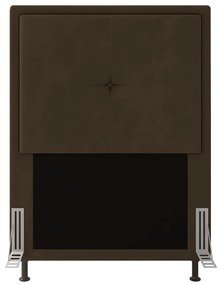Cabeceira Ametista Para Cama Box Solteiro 90 cm Suede - D'Rossi - Marrom
