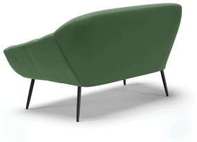 Namoradeira 02 Lugares Giovana Suede Verde Pés Palito de Ferro - D'Rossi