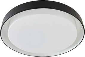 Plafon Led Sobrepor Multitemperatura 25W 46Cm Dubai - PRETO / BRANCO