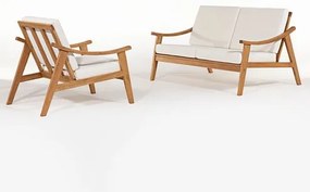 Conjunto Poltrona e Sofá 02 Lugares Scarlet Areia - 78423 Sun House