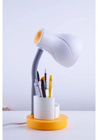 Luminária de Mesa Spiralle Amarela Porta Lápis E27 Bivolt