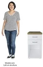 Conjunto Escritório Home Office 4 Peças Sharp A06 Olmo/Branco - Mpozen