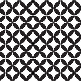 Papel de parede adesivo geométrico preto e branco