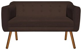 NAMORADEIRA JULIA 2 LUGARES SUEDE MARROM