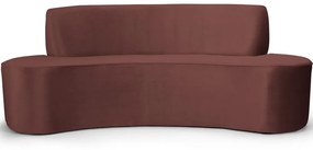 Sofá 3 Lugares Sala de Estar 210 cm Bélgica Veludo Marrom G15 - Gran Belo