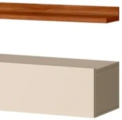 Bancada Suspensa e Prateleira 197cm Slat Z49 Cinamomo/Off - Mpozenato