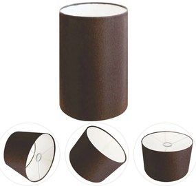 Cúpula Abajur Cilíndrica Cp-7003 Ø15x20cm Café