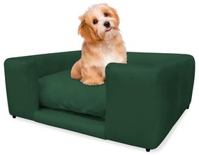 Caminha Cão Cama Pet Lili P/ Cães e Gatos Almofada Lavável Suede Cores - Verde Bandeira