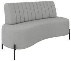 Sofá 2 Lugares 160cm Pés Aço Preto Tamar Z08 Boucle Cinza - Mpozenato