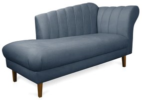Divã Recife Suede 165 cm Pés Chanfrado Castanho M11 - D'Rossi  - Azul Marinho