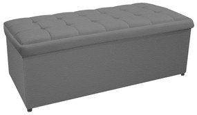 Calçadeira Copenhague 160 cm Queen Size Corano Cinza - ADJ Decor