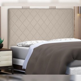 Cabeceira Decorativa 1,40M Baelon Suede Bege G63 - Gran Belo