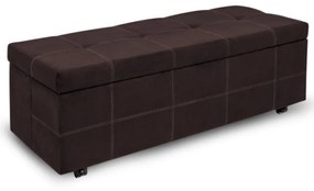 Calçadeira Baú Casal King 193cm Marselha Veludo Marrom - Sheep Estofados - Marrom