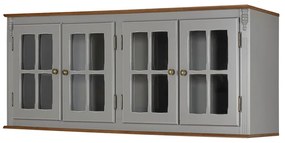 Armário Aéreo 4 Portas de Vidro Hannover 1,60 - Wood Prime NL 32144