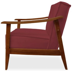 Poltrona Decorativa Vincenzza Veludo Bordo