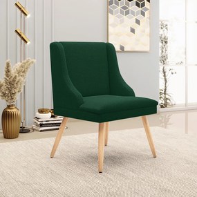 Cadeira Sala de Jantar Pé Palito Natural kit 2 Liz Bouclê D03 - D'Rossi - Verde