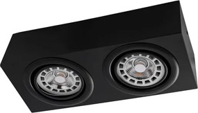 Plafon Sobrepor Aluminio R70 5W 7Cmx26cm - PRETO