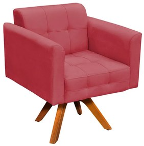 Poltrona Decorativa Giratória MM30 Elisa Suede Rosê D03 - D'Rossi