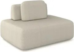 Sofá Modular 140cm Living Sala de Estar Moby Boucle Creme Z08 - Mpozen