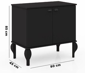 Gabinete De Banheiro Provençal Balcão Espelho Preto