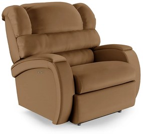Poltrona do Papai Reclinável Napoli Power Touch Massagem PU FH1 - D'Rossi - Caramelo