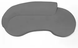 Sofá Living  4 Lugares 300cm Braço Esquerdo Mozart D06 Linho Cinza Esc