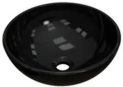 Cuba Pia de Apoio para Banheiro Redonda Bowl 30 C08 Preto - Mpozenato