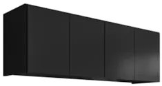 Armário Aéreo Multiuso Lavanderia 118cm Monna Preto Z34 - Mpozenat