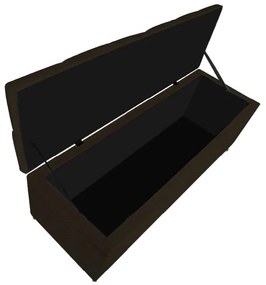 Calçadeira Estofada Liverpool 140 cm Casal Corano Marrom - ADJ Decor