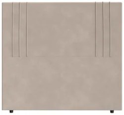 Cabeceira Cama Box Queen 160cm Estofada Rama Veludo Bege Z04 - Mpozena
