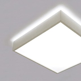 Plafon Mold Quadrado 43,5X43,5X9,2Cm Led 56W Bivolt - Usina 19710/48 (PT - Preto Texturizado, 4000k)