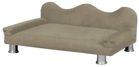 Cama Sofá Pet Meg Para Cães E Gatos Elegante e confortável Suede Nude
