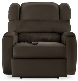 Poltrona do Papai Sala de Cinema Reclinável Kylie Controle Power Elétrico USB PU Marrom G23