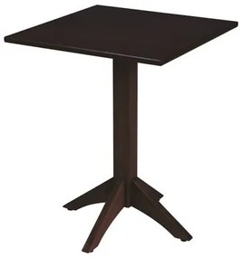 Mesa de Madeira Tramontina London Coluna Central Quadrada em Tauarí Tabaco 4 Lugares 60 cm