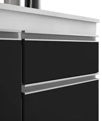 Cozinha Modulada 6 Módulos Composição 8 Branco/Preto - Lumil Móveis