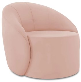 Poltrona Decorativa Orgânica Lua Veludo D03 - D'Rossi - Rose