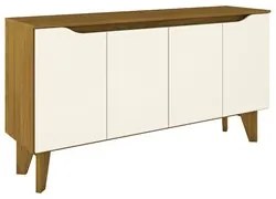 Buffet Para Sala De Jantar 04 Portas Quartzo Nature/Off White - Henn
