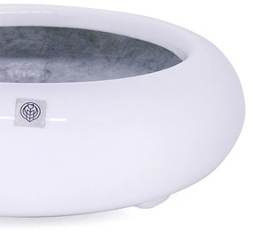 Vaso Bacia Decorativo Redondo Branco M 13x40 cm - D'Rossi