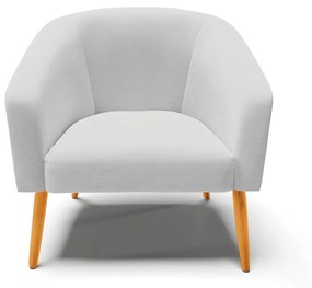 Poltrona Decorativa Pé Palito Castanho Stella Linho D03 - D'Rossi - A05 Cinza