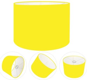 Cúpula Abajur Cilíndrica Cp-7018 Ø40x25cm Amarelo
