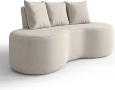 Sofá 2 Lugares 160cm Orgânico Viana B10 Bouclê Creme - Mpozenato