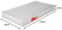 Kit 3 Colchões Liso Para Berço 130x60x10 cm D18 Branco - Prorelax